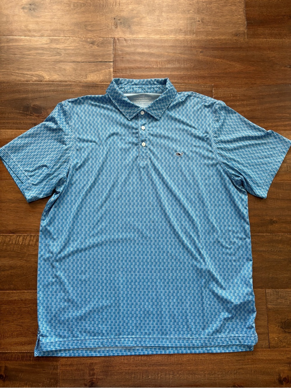Vineyard Vines Light Blue Geometric Men’s Polo